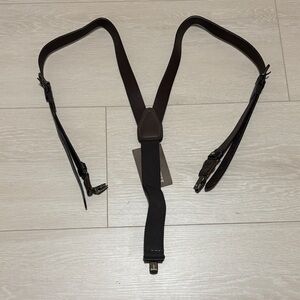 Duluth Trading Co Dark Brown Leather Suspenders